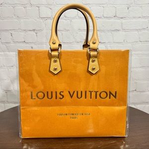 Authentic LOUIS VUITTON gift bag wrapped in PVC turned into a Crossbody bag
